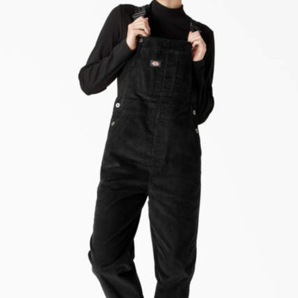 Nwt Dickies haleyville black corduroy overalls bibs sz small